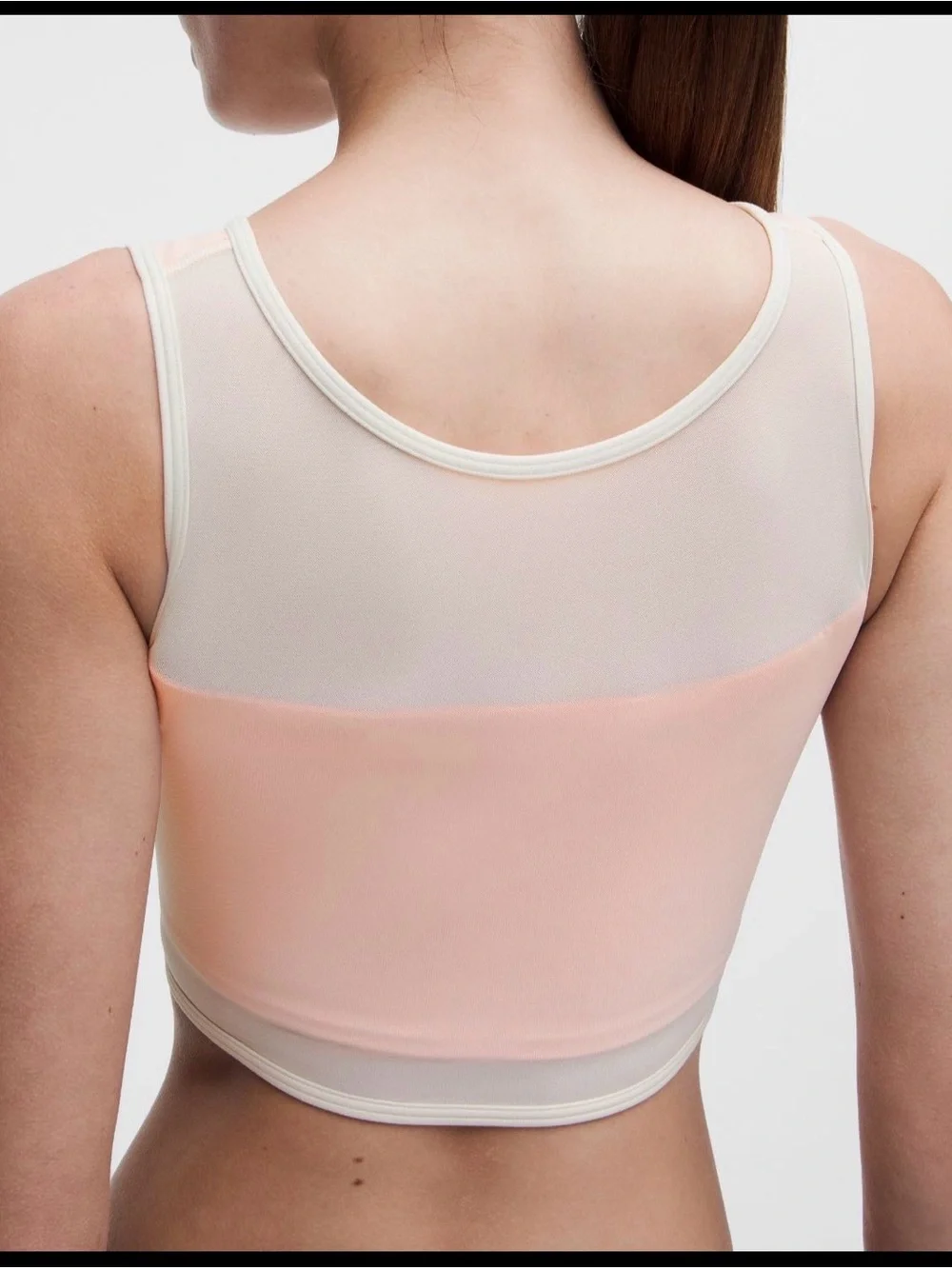 Lululemon Bend This Mesh Bandeau V-Neck Bra citrus SIZZLE orange | S/M | NWT